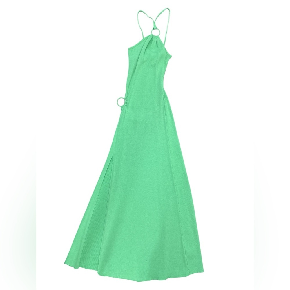 For Love & Lemons Keisha Maxi Dress Green Size Small - Picture 6 of 16
